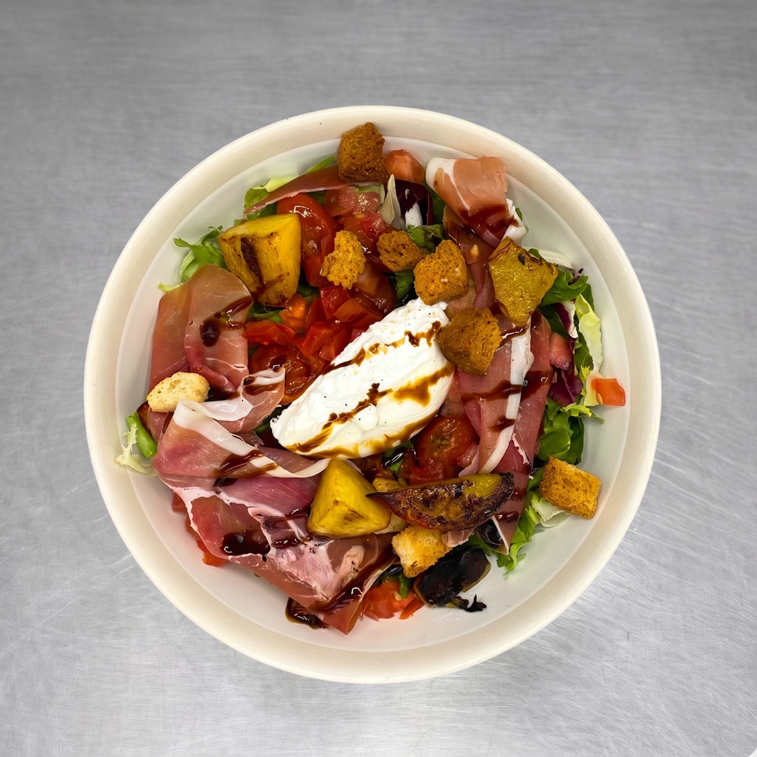 Parma Burrata Peach Salad